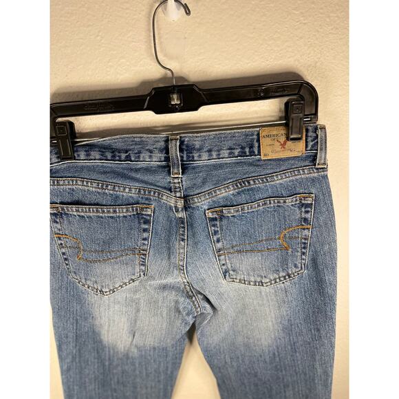 Vintage Y2K American Eagle Jeans Hipster Size 4P Size 4 Western Ultra Low Cut - Picture 3 of 8